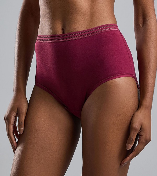 R&B Lingerie - Maroon Briefs