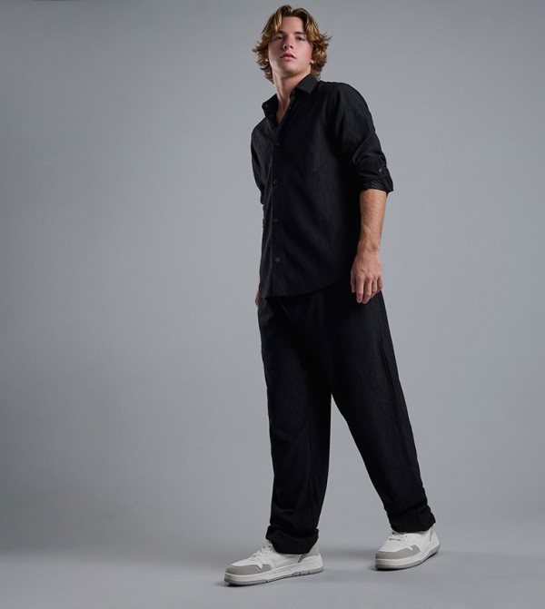 R&B R&B - Black Casual Pants