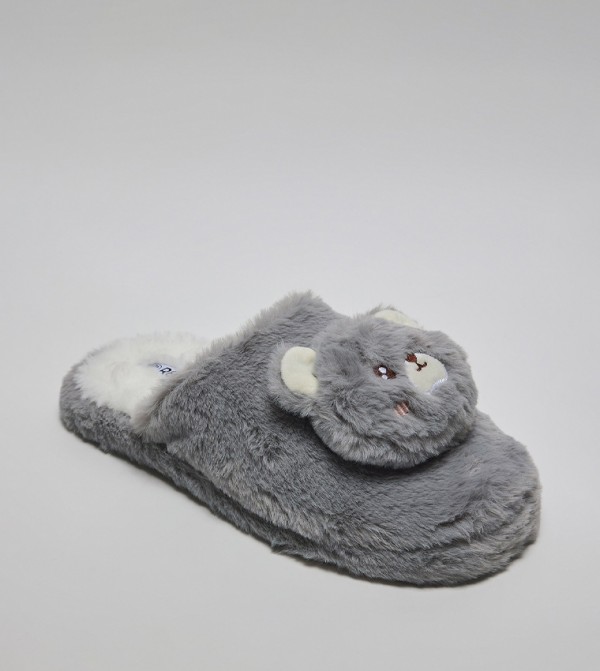 R&B  Bedroom Slippers - Grey Bedroom Slippers