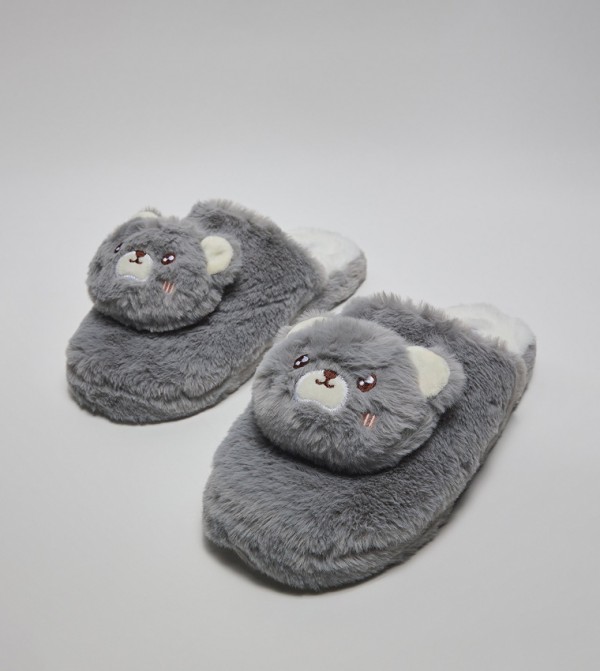 R&B  Bedroom Slippers - Grey Bedroom Slippers