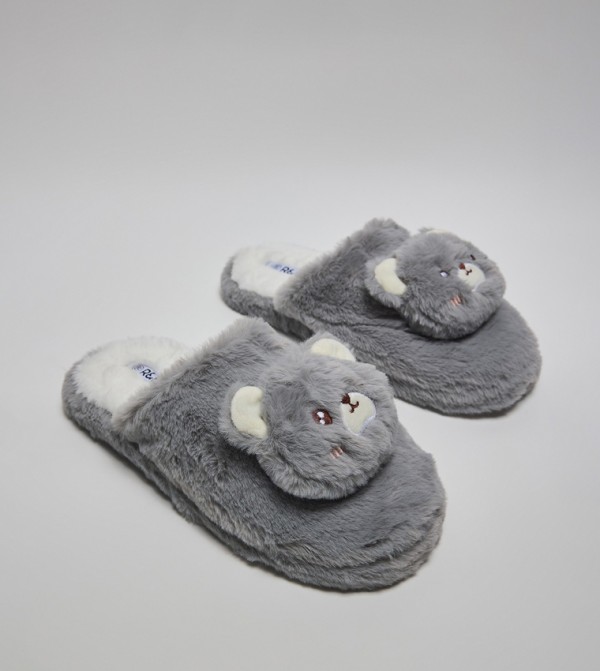 R&B  Bedroom Slippers - Grey Bedroom Slippers