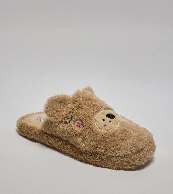 R&B  Bedroom Slippers - Beige Bedroom Slippers
