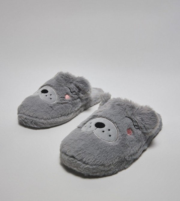 R&B  Bedroom Slippers - Grey Bedroom Slippers