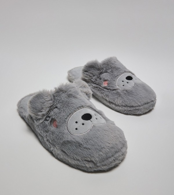 R&B  Bedroom Slippers - Grey Bedroom Slippers