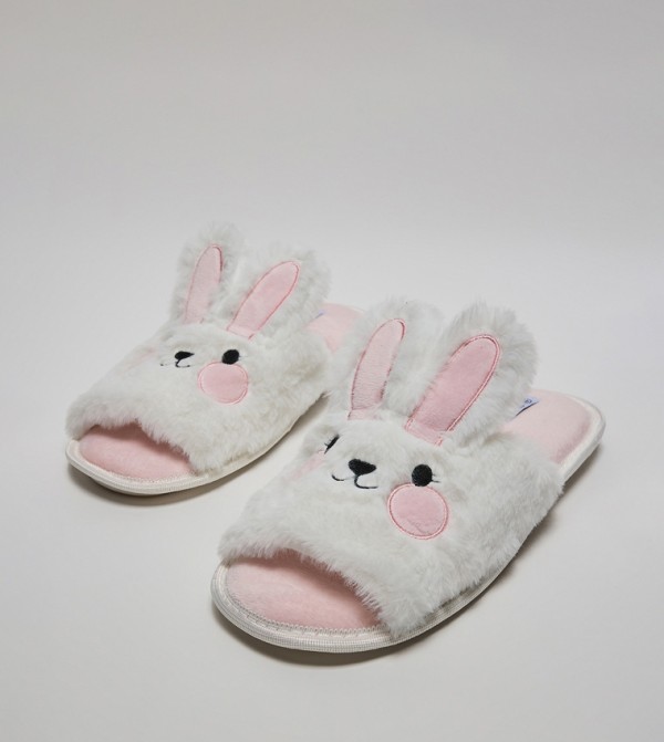 R&B  Bedroom Slippers - White Bedroom Slippers