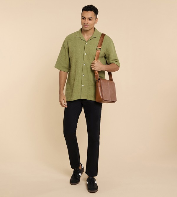 R&B  Shirts - Green Short Sleeves