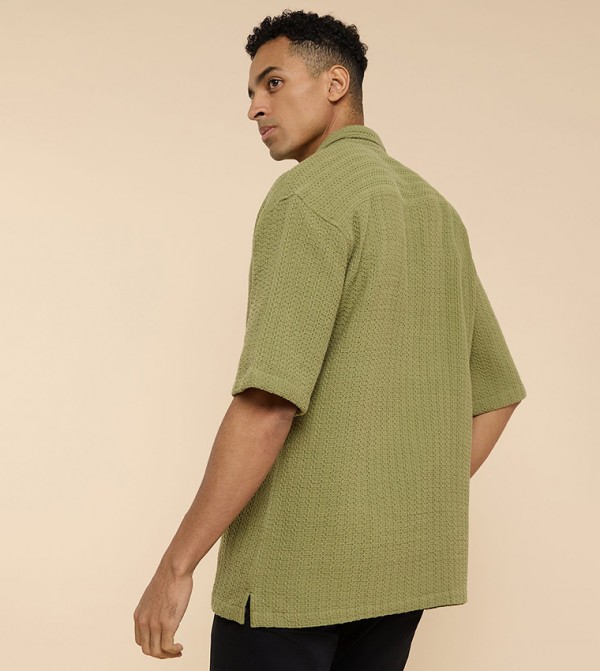 R&B  Shirts - Green Short Sleeves