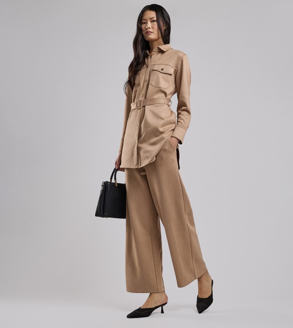 R&B Clothing - Beige Casual Pants