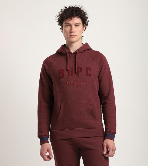Beverly Hills Polo Club  Hoodies - Burgundy Hoodies