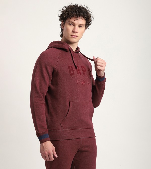 Beverly Hills Polo Club  Hoodies - Burgundy Hoodies