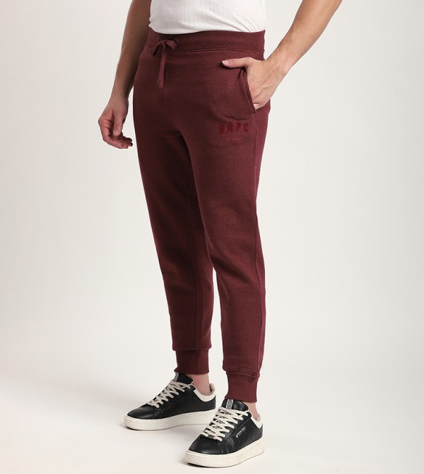 Beverly Hills Polo Club Pants & Chinos - Burgundy Joggers