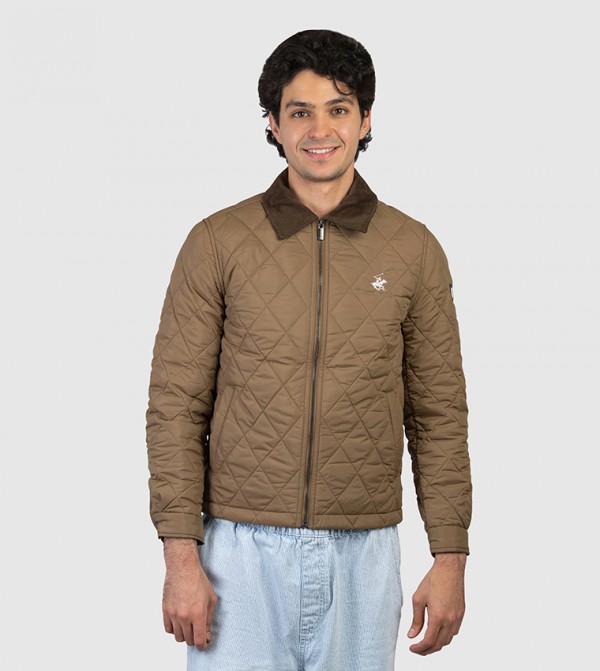 Beverly Hills Polo Club  Puffer Jackets - Brown Puffer Jackets