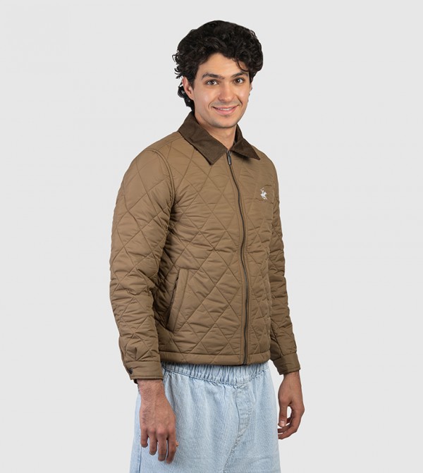 Beverly Hills Polo Club  Puffer Jackets - Brown Puffer Jackets