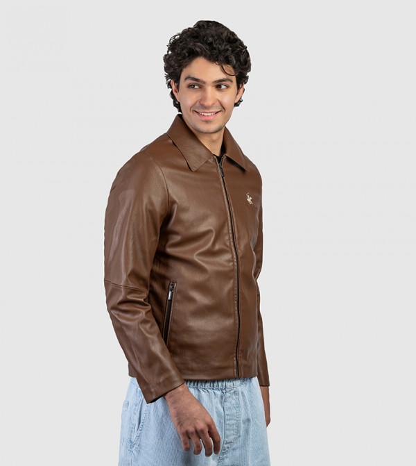 Beverly Hills Polo Club  Clothing - Dark Brown Casual Jackets