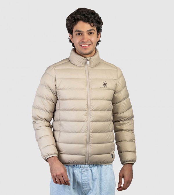 Beverly Hills Polo Club  Puffer Jackets - Light Brown Puffer Jackets
