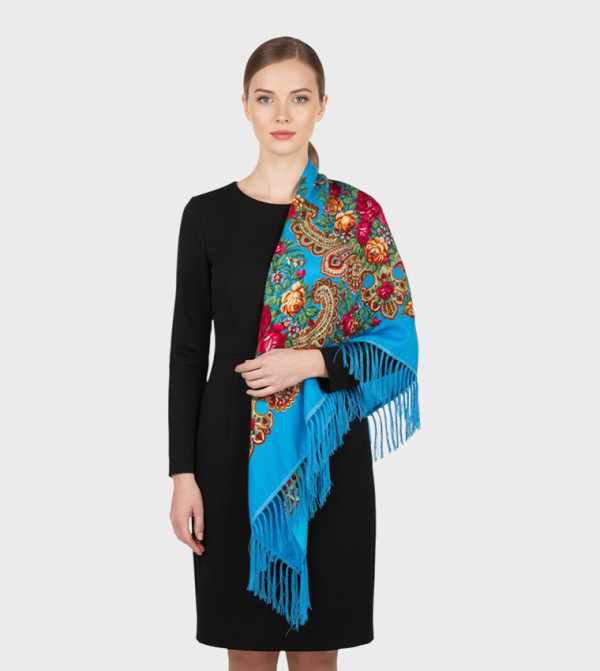 ددانييلا  - أزرق Woven Scarves