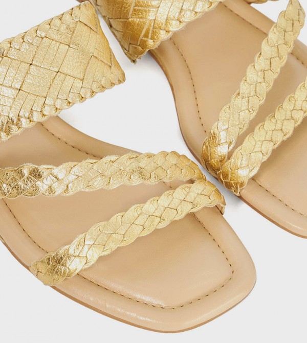 Dune London Dune London - Gold Flat Sandals