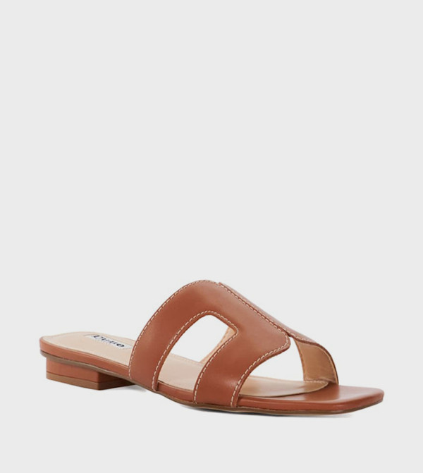 Dune London  Flip flops and Slides - Tan Flat Sandals