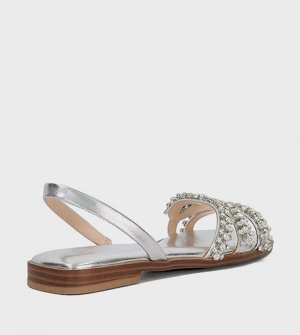 Dune London  Flat Sandals - Silver Flat Sandals