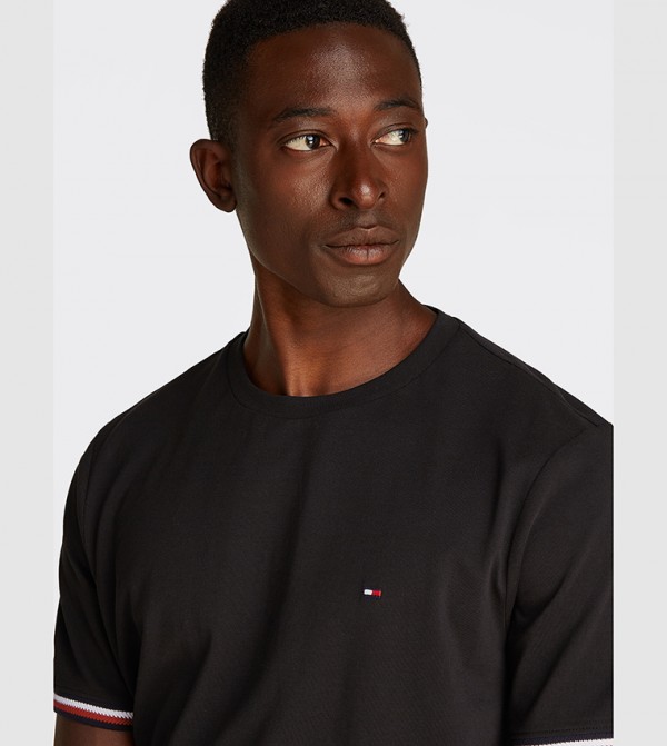 Tommy Hilfiger  T-Shirts - Black Casual T-Shirts
