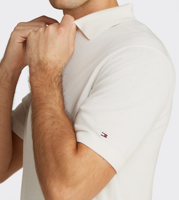 Tommy Hilfiger  Polo T-Shirts - Cream Polo T-shirts