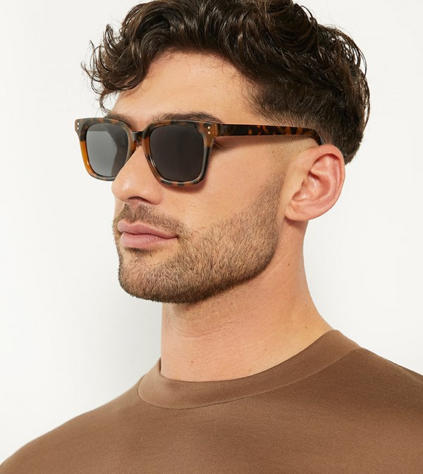 Dune London Square Sunglasses - Brown undefined