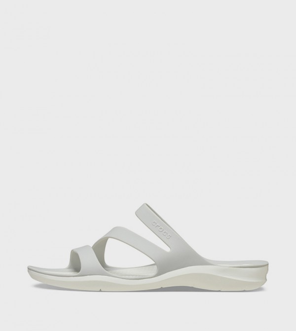 Crocs  Sandals - Grey Flat Sandals