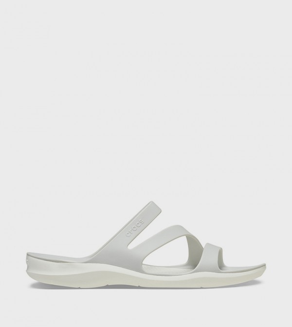 Crocs  Sandals - Grey Flat Sandals