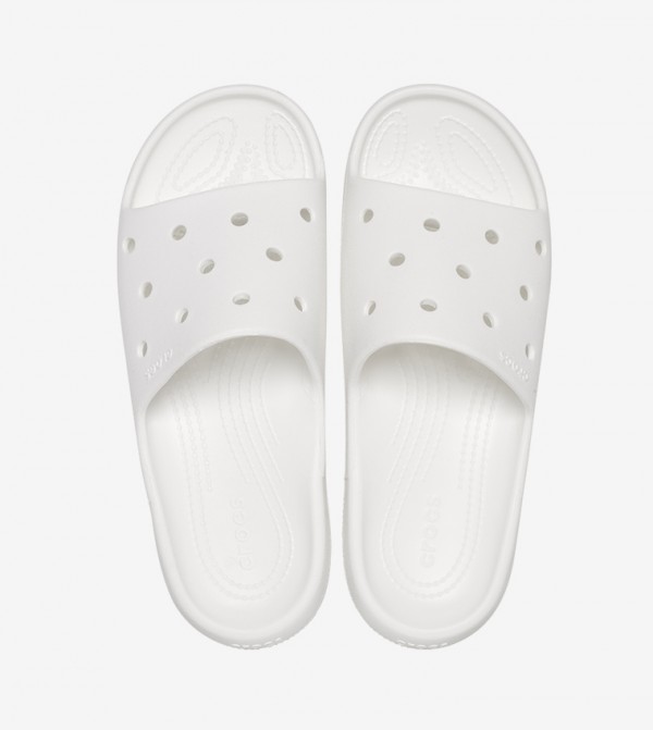 Crocs  Flip flops and Slides - White Slides
