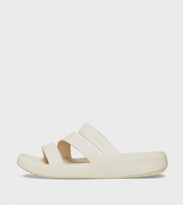 كروكس  صنادل - أبيض Flat Sandals