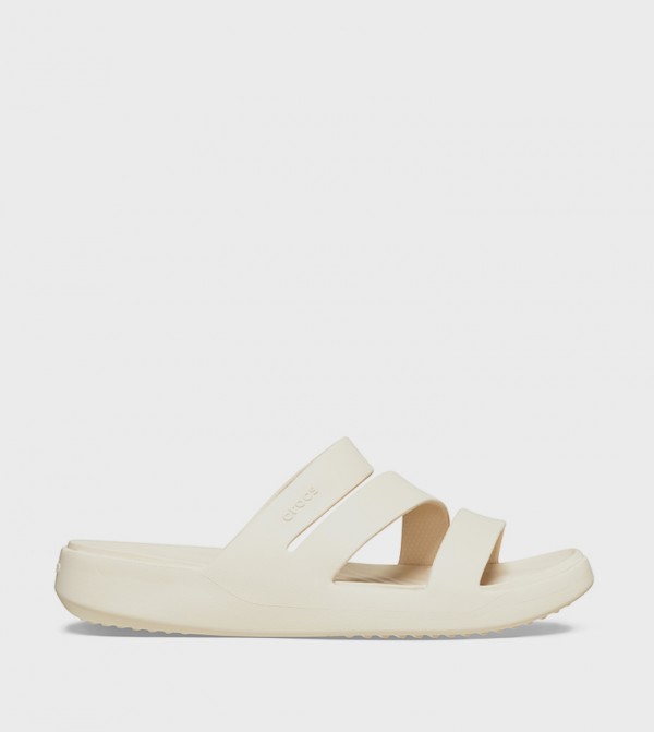 كروكس  صنادل - أبيض Flat Sandals