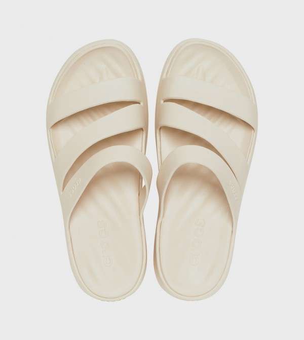 كروكس  صنادل - أبيض Flat Sandals