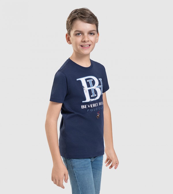Beverly Hills Polo Club  Clothing - NAVY BLUE T-shirts