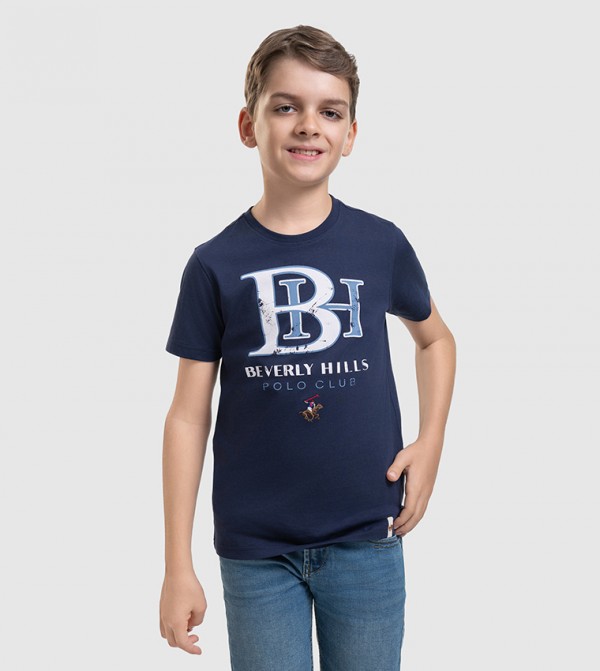 Beverly Hills Polo Club  Clothing - NAVY BLUE T-shirts
