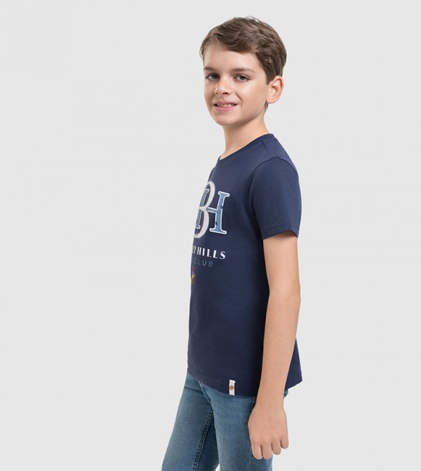 Beverly Hills Polo Club  Clothing - NAVY BLUE T-shirts