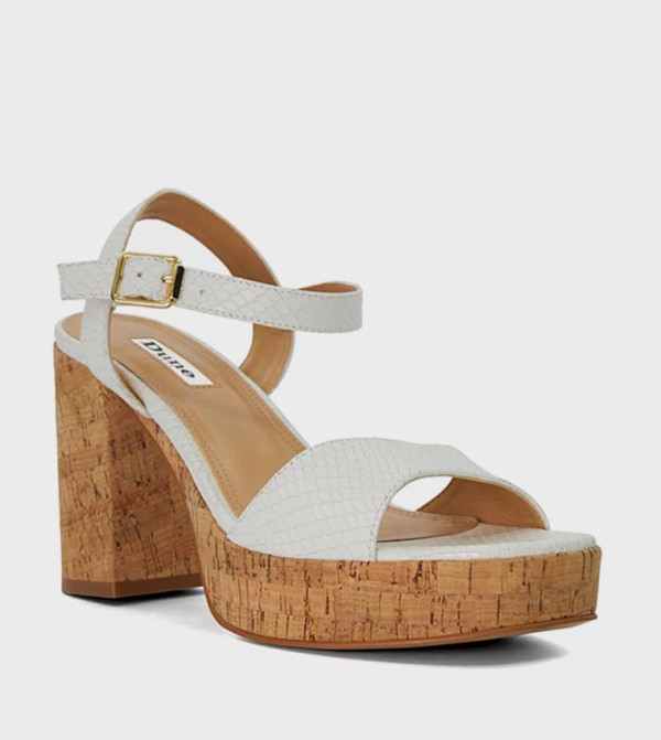 Dune London - White Heeled Sandals
