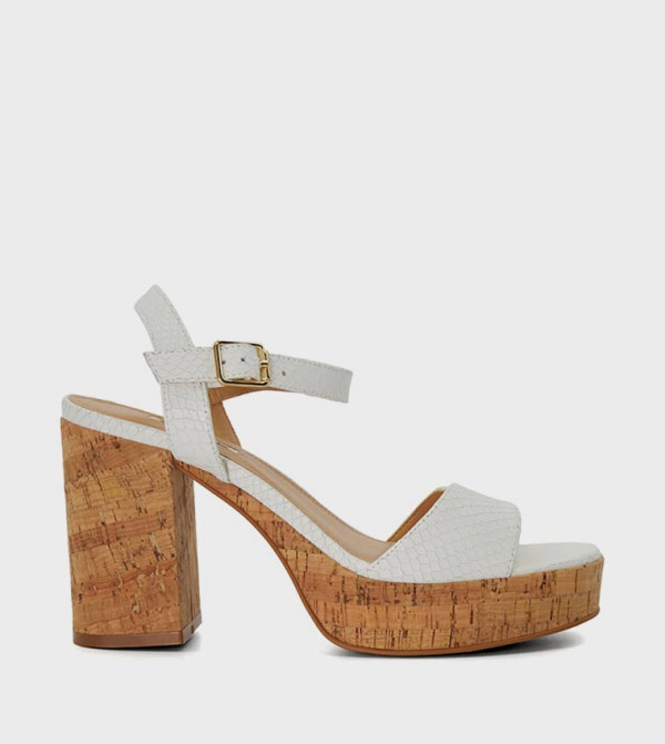 Dune London - White Heeled Sandals