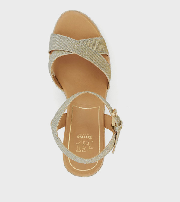 Dune London  Shoes - Gold Wedge Sandals