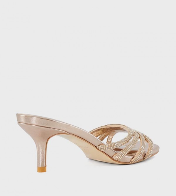ديون لندن  eid must haves - ذهبي Heeled Sandals