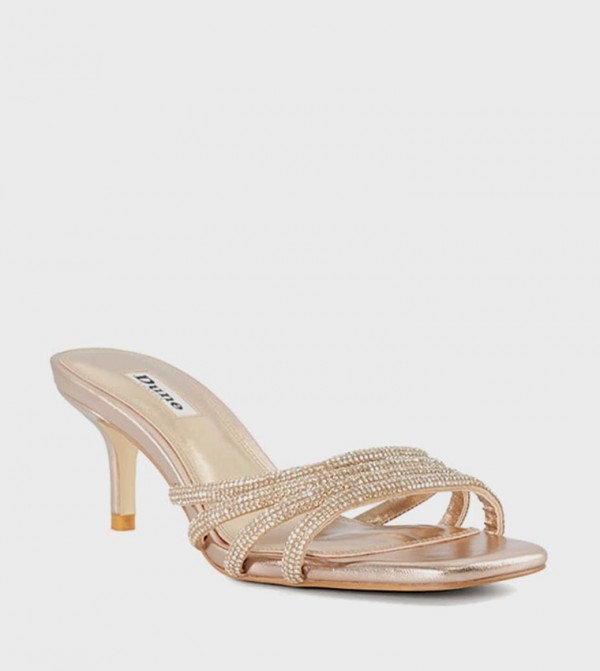 ديون لندن  eid must haves - ذهبي Heeled Sandals