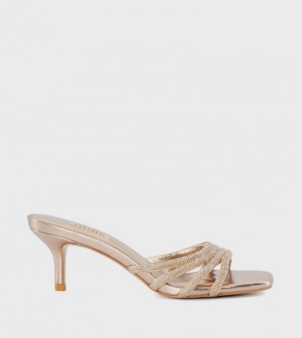 ديون لندن  eid must haves - ذهبي Heeled Sandals