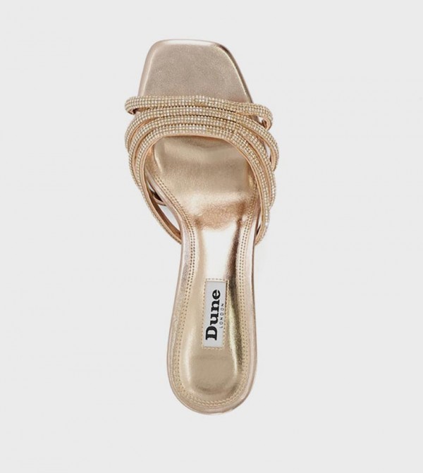 ديون لندن  eid must haves - ذهبي Heeled Sandals