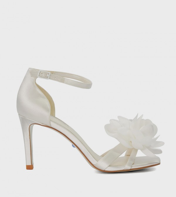 Dune London  - White Heeled Sandals