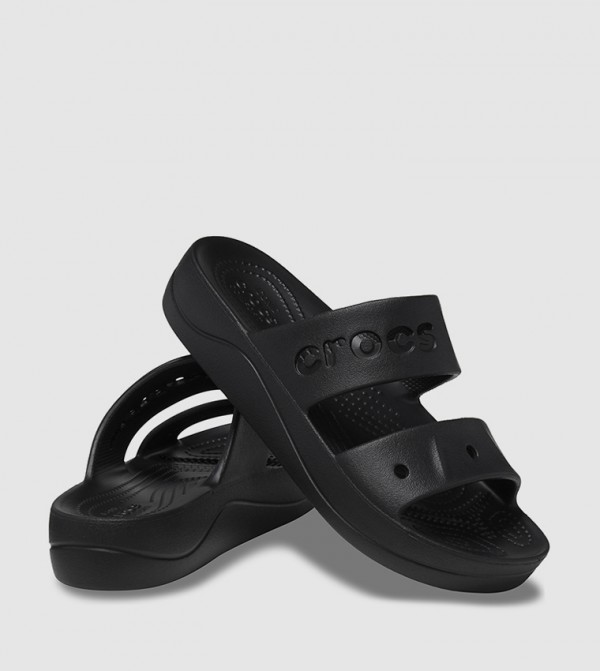 Crocs  week-viewed - Black Flat Sandals