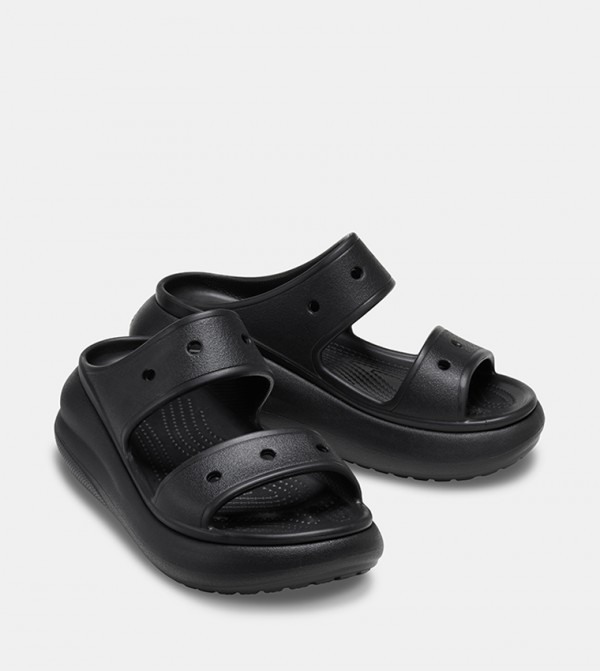 Crocs  Clogs - Black Flat Sandals