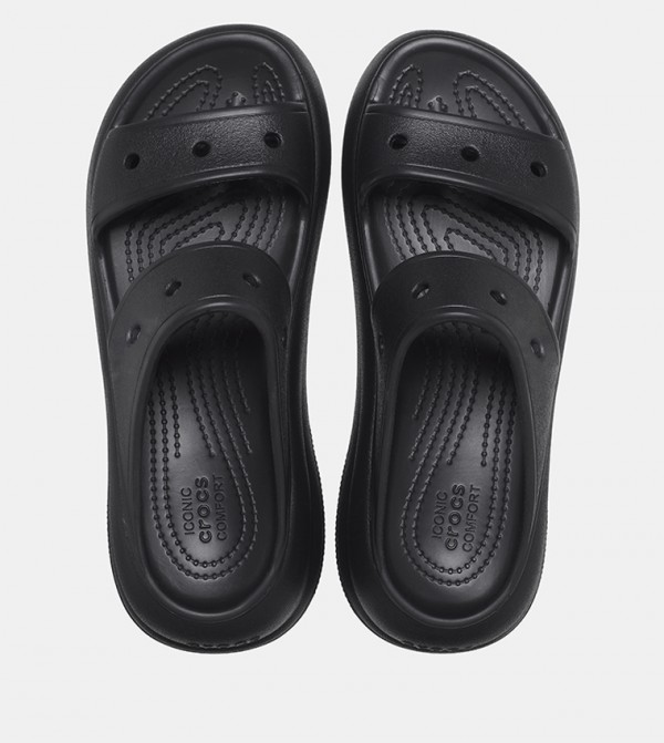 Crocs  Clogs - Black Flat Sandals