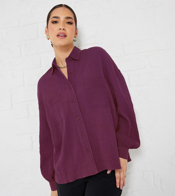 Styli  Shirts - Purple Shirts