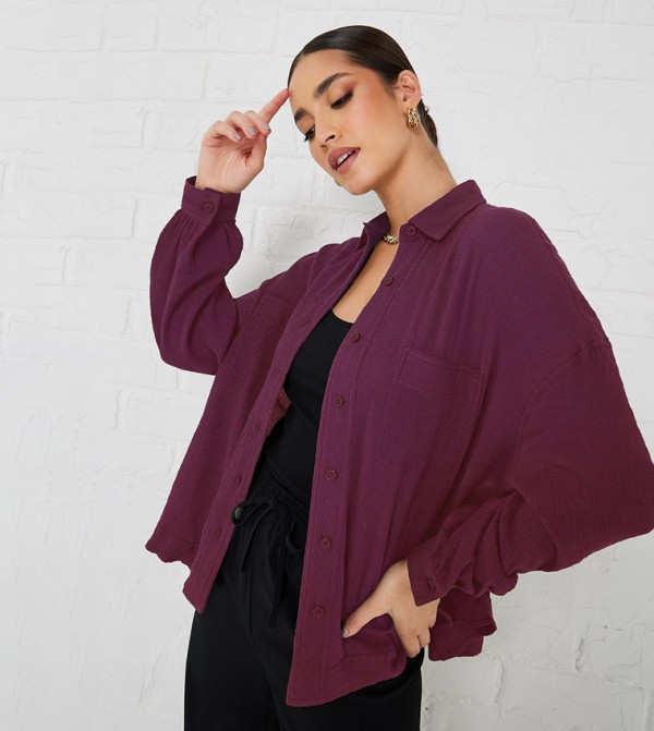 Styli  Shirts - Purple Shirts