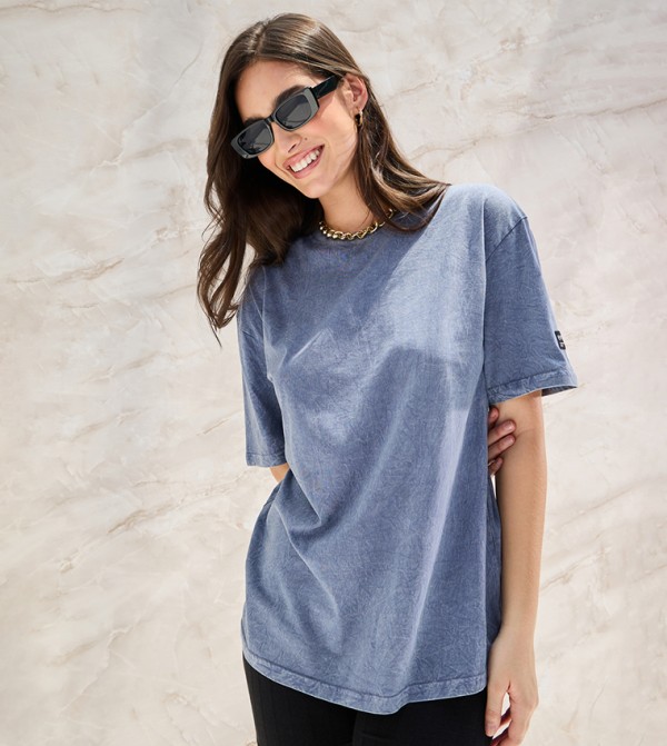Styli Styli - Blue Casual T-Shirts