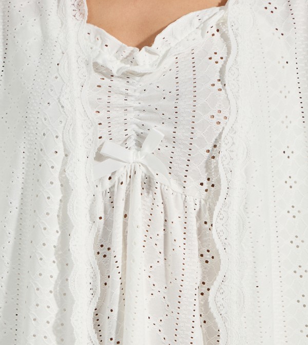 Styli  Sleepwears & Loungewears - White Night Robes & Kimonos